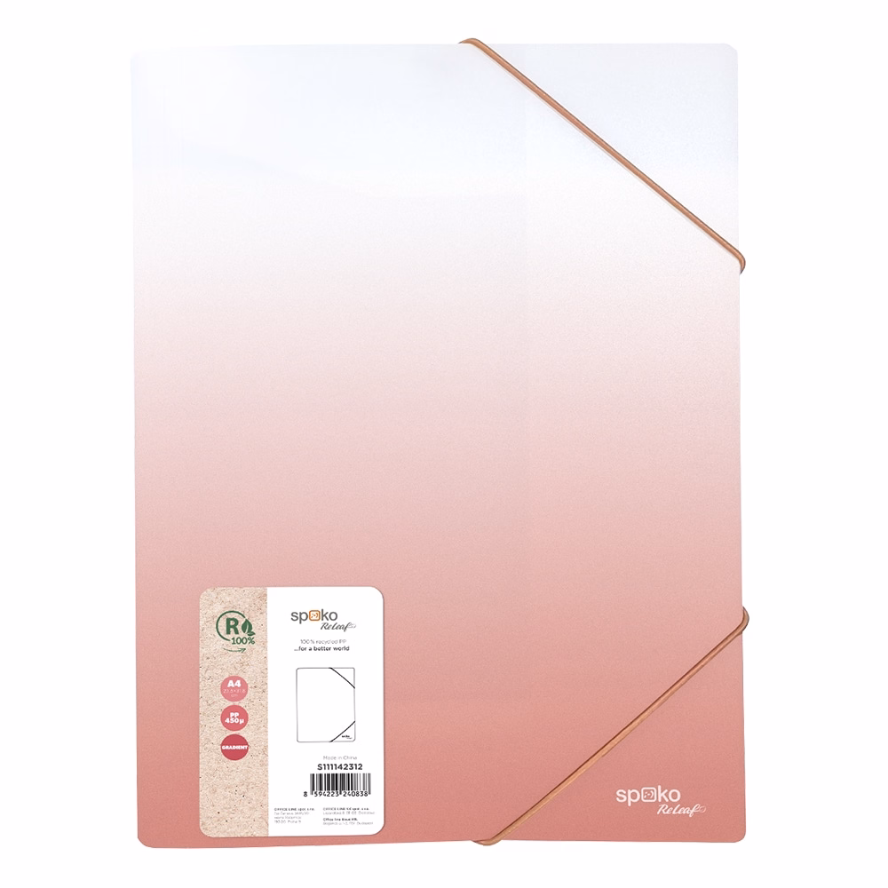 Gumis mappa SPOKO ReLeaf Gradient PP A/4 rózsaszín