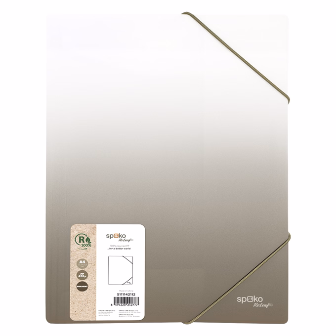 Gumis mappa SPOKO ReLeaf Gradient PP A/4 szürke