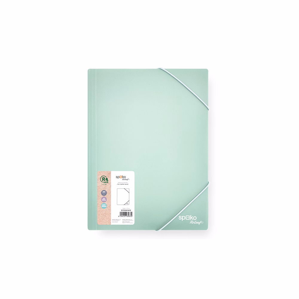 Gumis mappa SPOKO ReLeaf PP A/4 SoftTouch menta zöld