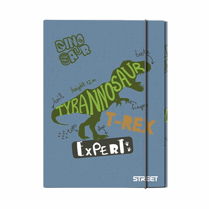 Gumis mappa STREET A/4 1 cm gerincvastag Dino