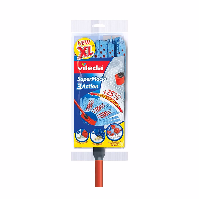 Gyorsfelmosó VILEDA 3Action Velour kék