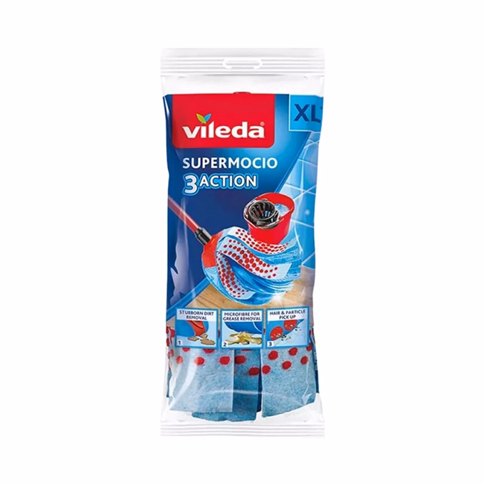 Gyorsfelmosó VILEDA 3Action Velour kék