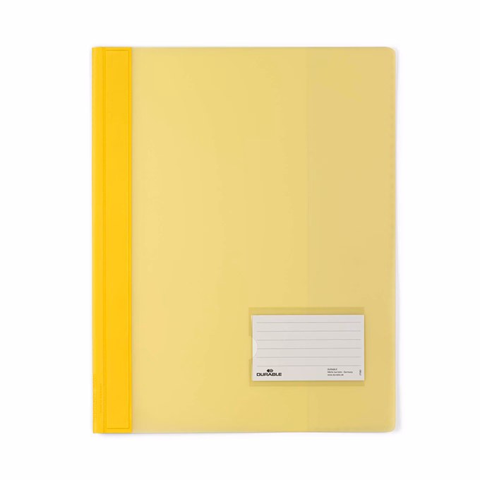 Gyorsfűző DURABLE Duralux A/4 széles erős sárga