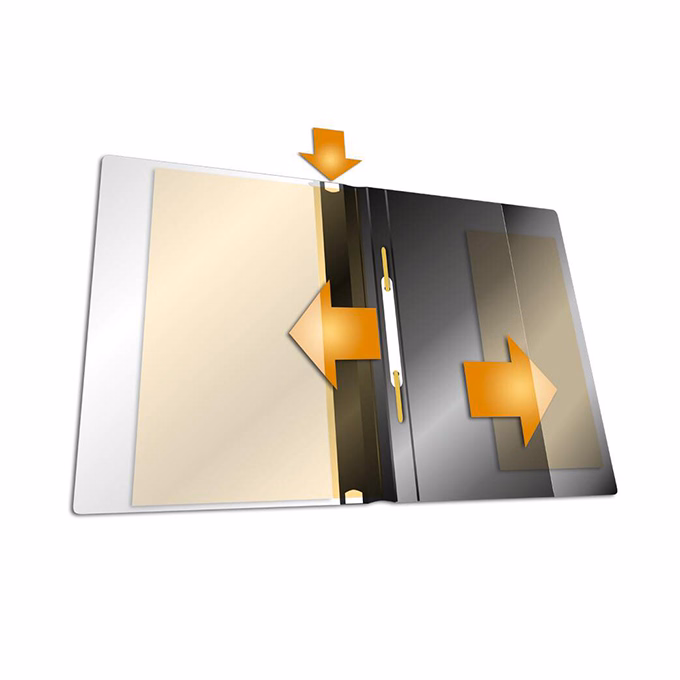 Gyorsfűző DURABLE Duraplus A/4 széles panorámás piros