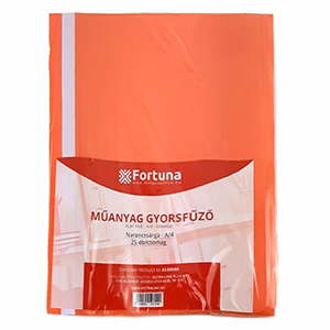 Gyorsfűző FORTUNA műanyag narancssárga 25 darabos