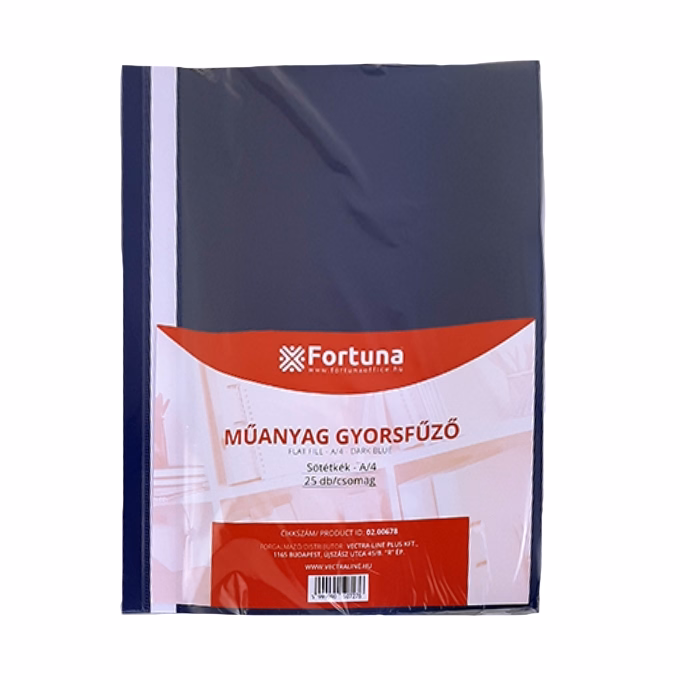 Gyorsfűző FORTUNA műanyag sötétkék 25 darabos Gyorsfűző FORTUNA műanyag sötétkék 25 darabos