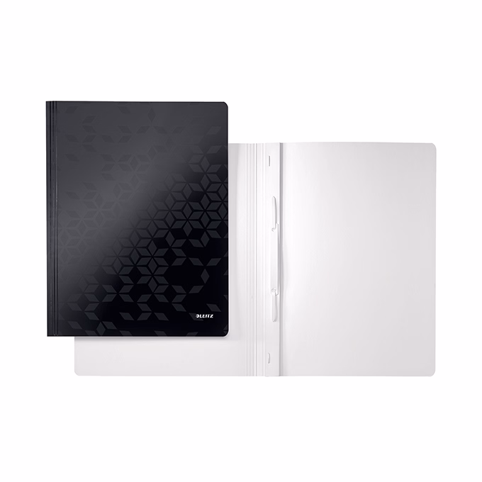 Gyorsfűző LEITZ Wow A/4 laminált karton fekete