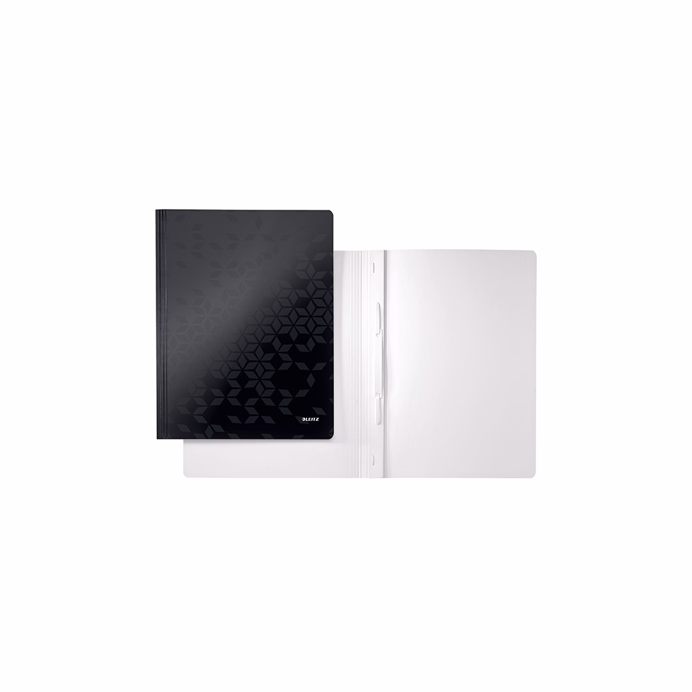 Gyorsfűző LEITZ Wow A/4 laminált karton fekete