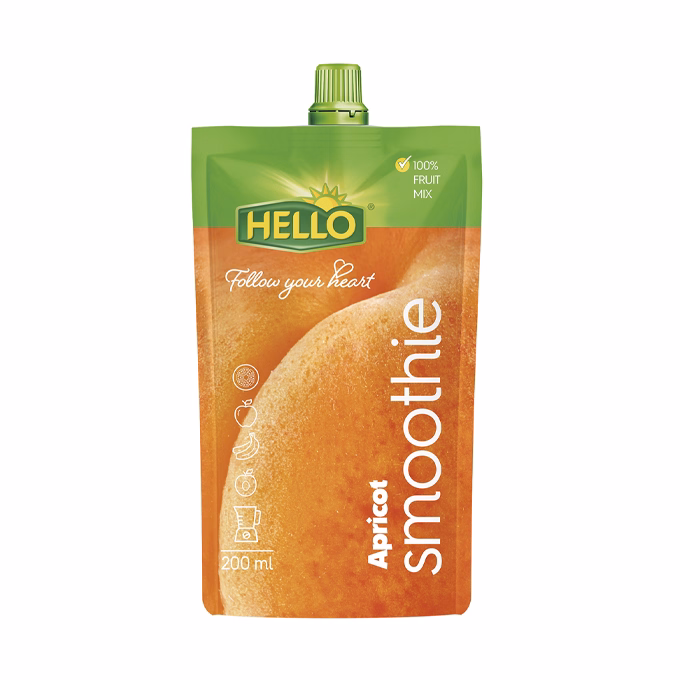 Gyümölcslé HELLO Smoothie sárgabarack 200 ml
