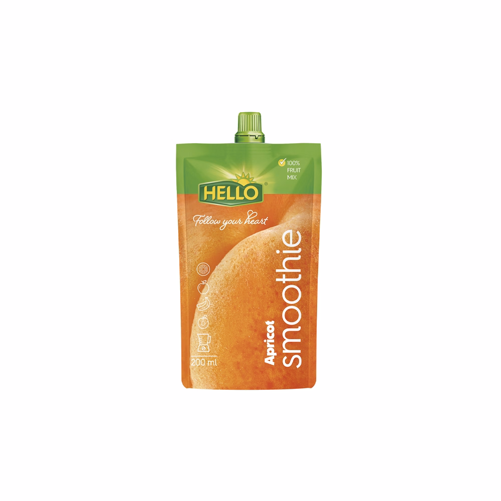 Gyümölcslé HELLO Smoothie sárgabarack 200 ml
