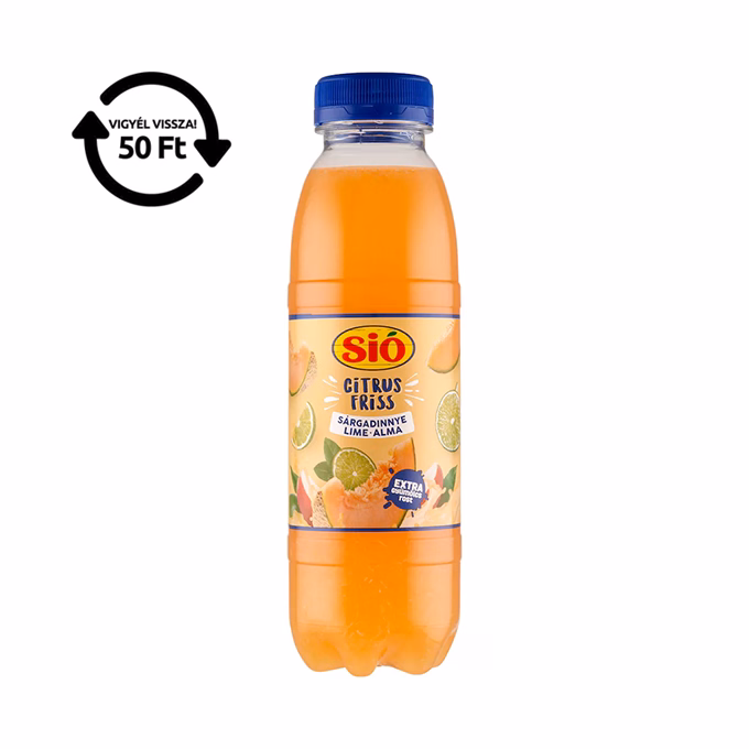 Gyümölcslé SIÓ CitrusFriss Sárgadinnye-lime-alma 11% 0,4L DRS