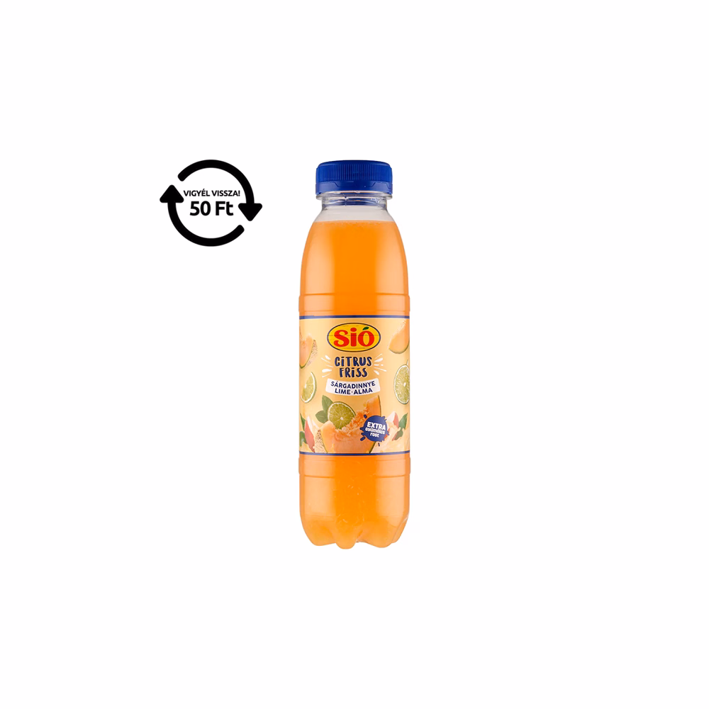 Gyümölcslé SIÓ CitrusFriss Sárgadinnye-lime-alma 11% 0,4L DRS