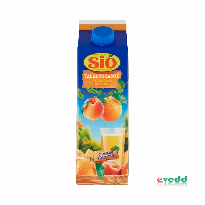 Gyümölcslé SIÓ Rostos Őszibarack-Narancs 12% 1L