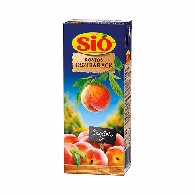 Gyümölcslé SIÓ Rostos Őszibarack 20% 0,2L