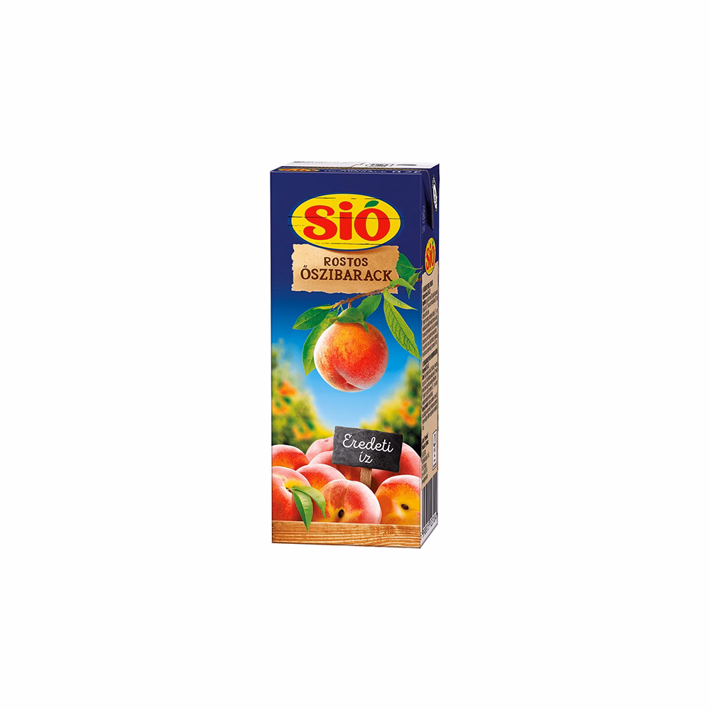 Gyümölcslé SIÓ Rostos Őszibarack 20% 0,2L