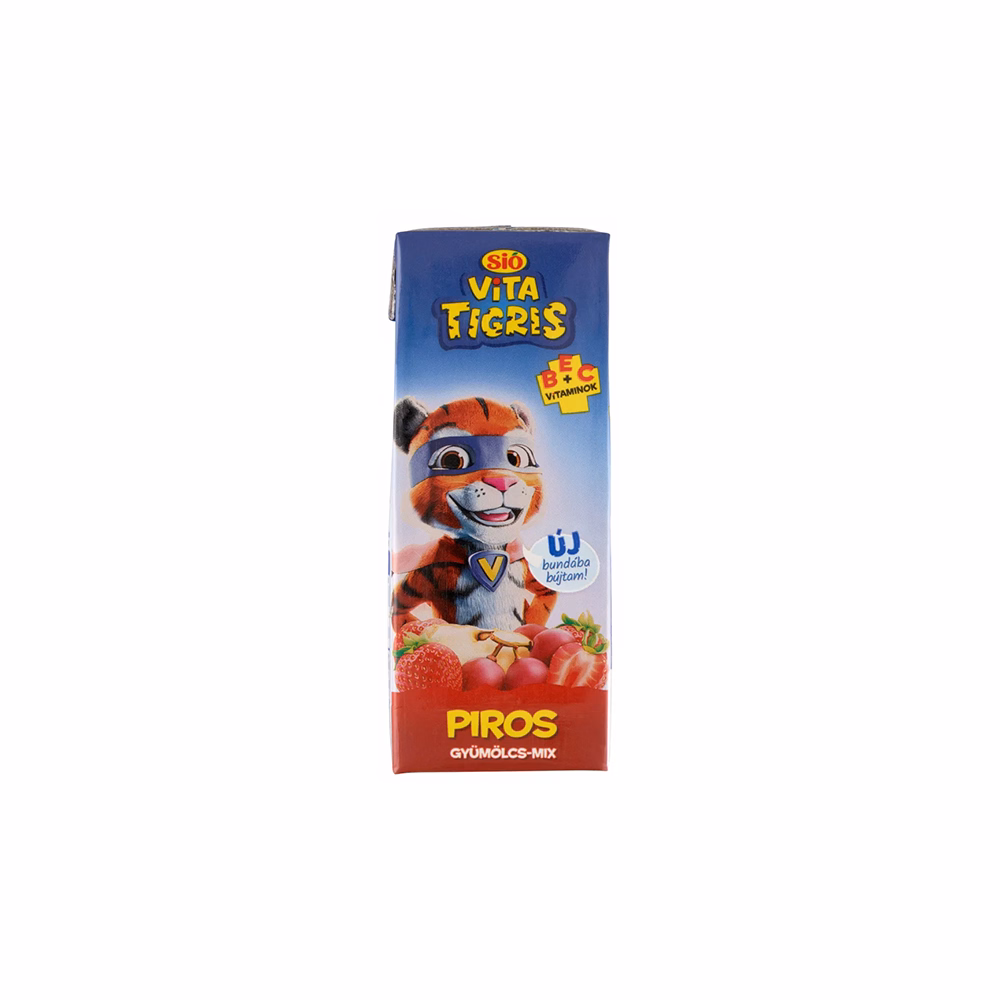 Gyümölcslé SIÓ Vitatigris Piros gyümölcs mix 20% 0,2L