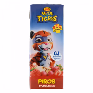 Gyümölcslé SIÓ Vitatigris Rostos gyümölcsmix 20% 0,2L