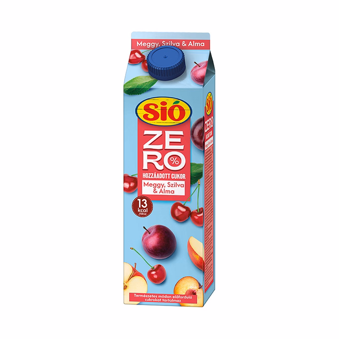 Gyümölcslé SIÓ Zero Meggy-Szilva-Alma 20% 1L