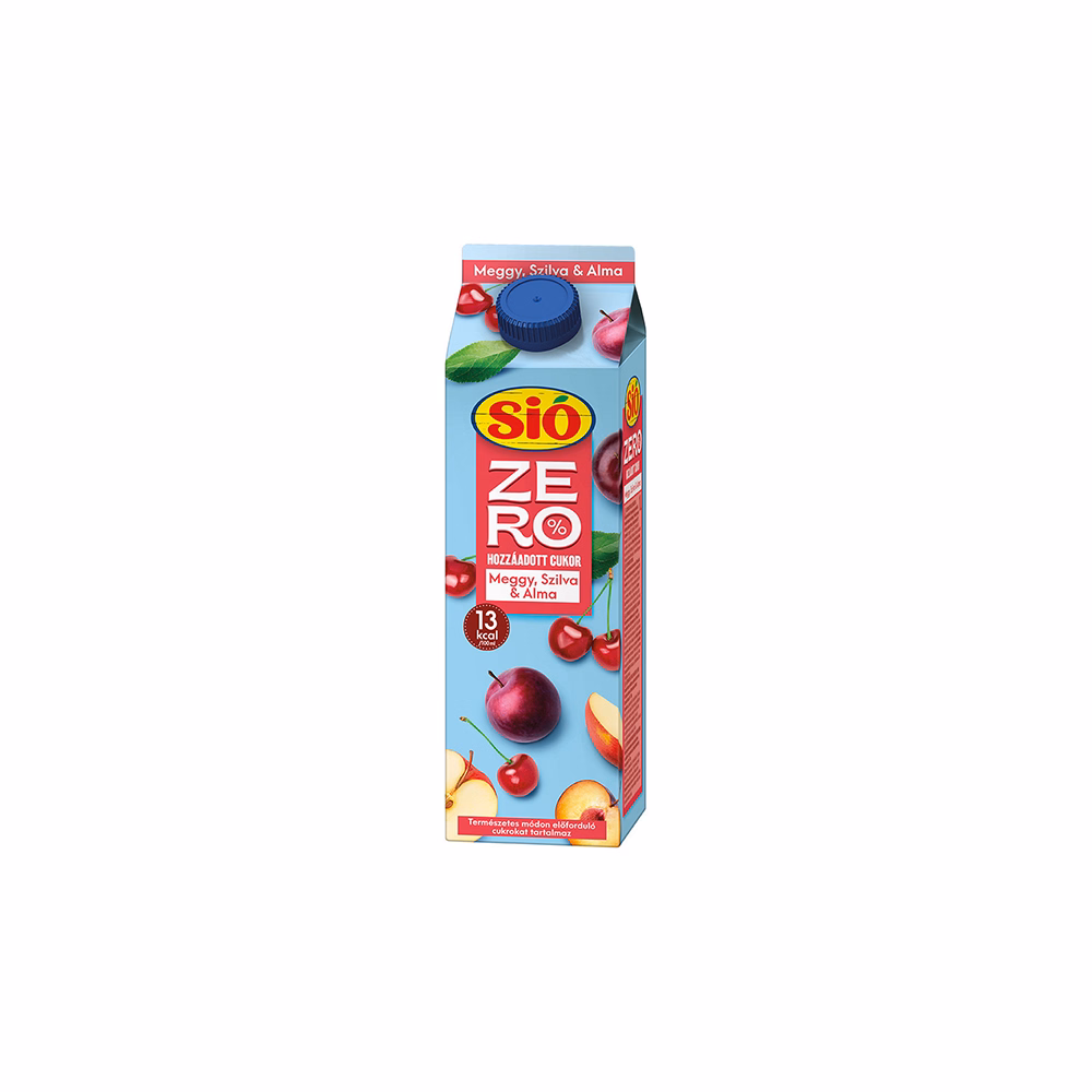 Gyümölcslé SIÓ Zero Meggy-Szilva-Alma 20% 1L