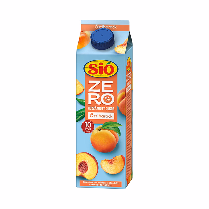 Gyümölcslé SIÓ Zero Őszibarack 20% 1L
