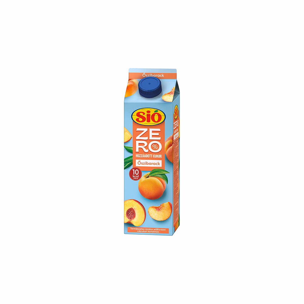Gyümölcslé SIÓ Zero Őszibarack 20% 1L