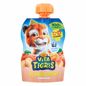 Gyümölcspüré SIÓ Vitatigris Barack 100% 90 g