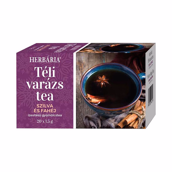 Gyümölcstea HERBÁRIA Téli Varázs Szilva-Fahéj 20 filter/doboz