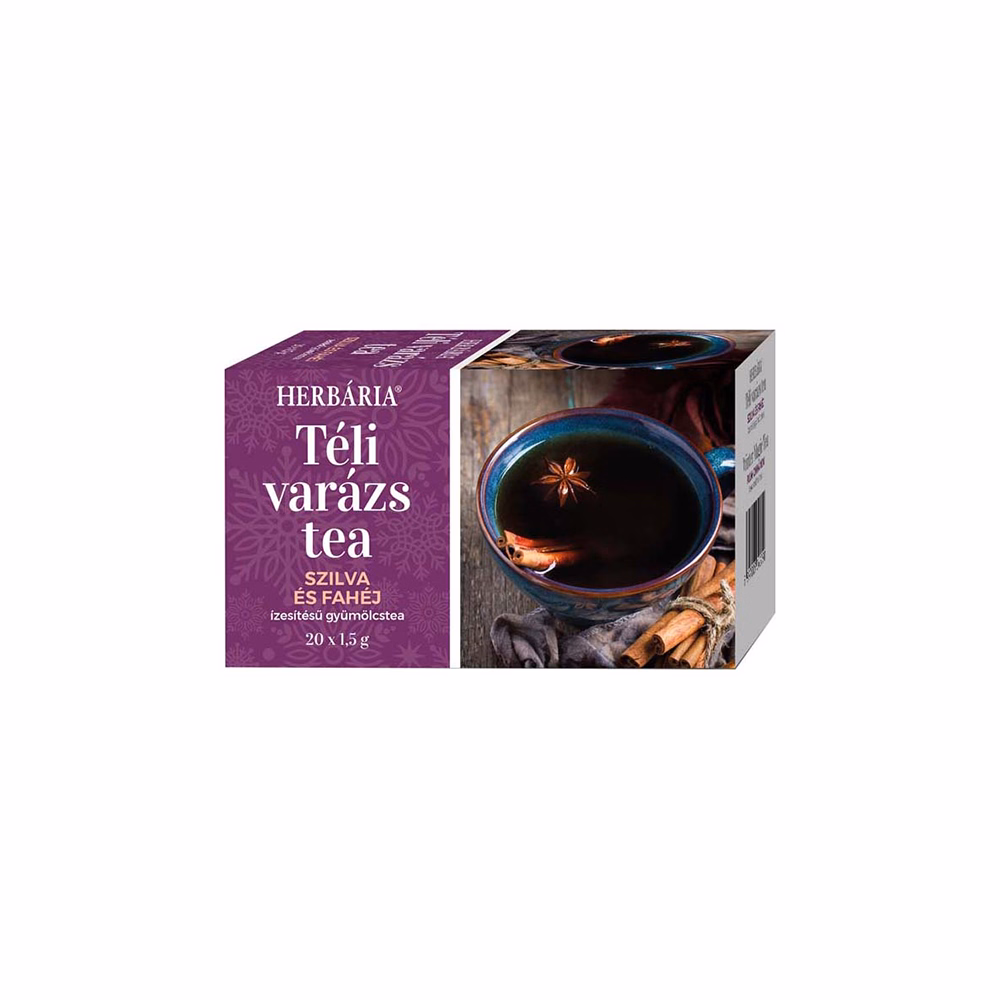 Gyümölcstea HERBÁRIA Téli Varázs Szilva-Fahéj 20 filter/doboz