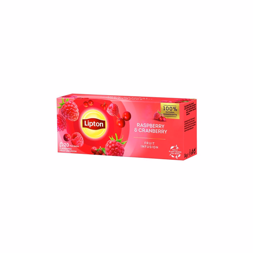 Gyümölcstea LIPTON Málna-Vörösáfonya 20 filter/doboz