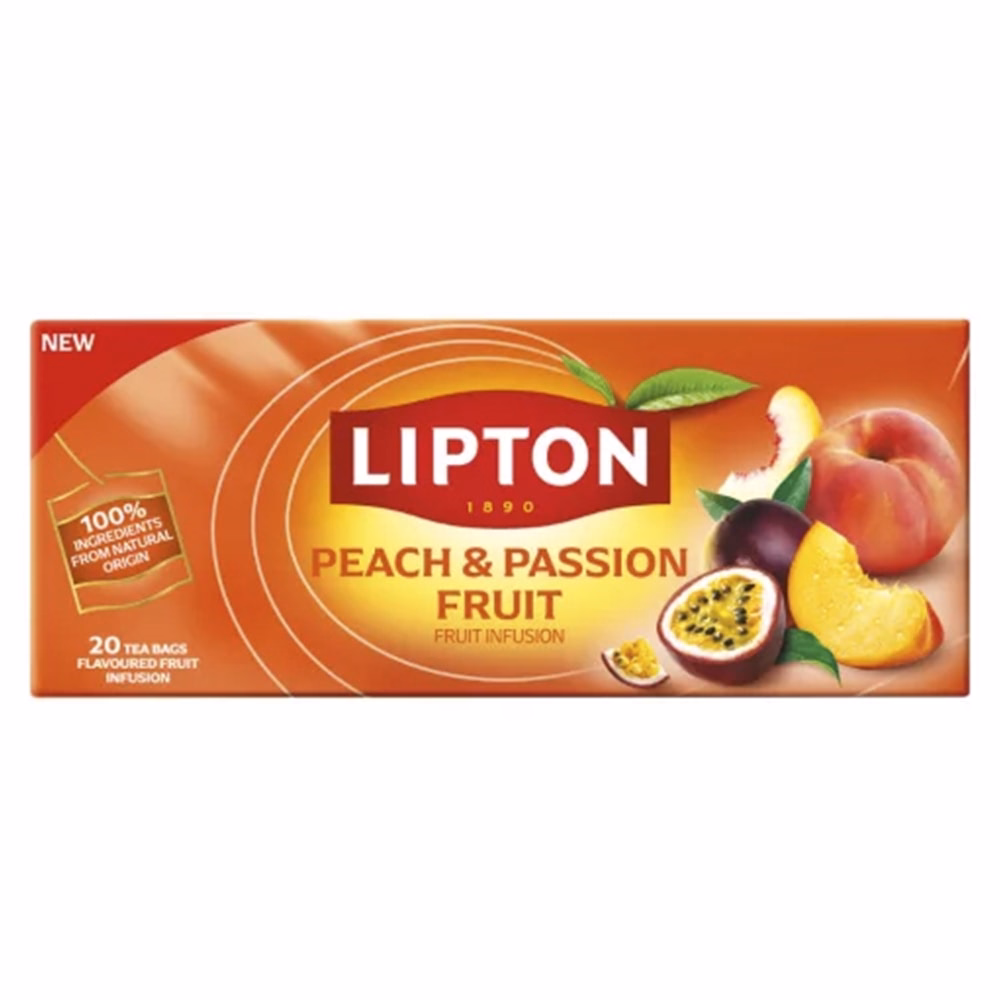 Gyümölcstea LIPTON Őszibarack-maracuja 20 filter/doboz