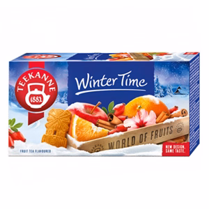 Gyümölcstea TEEKANNE Winter Time alma, narancs, fahéj, mandula keksz ízű 20 filter/doboz
