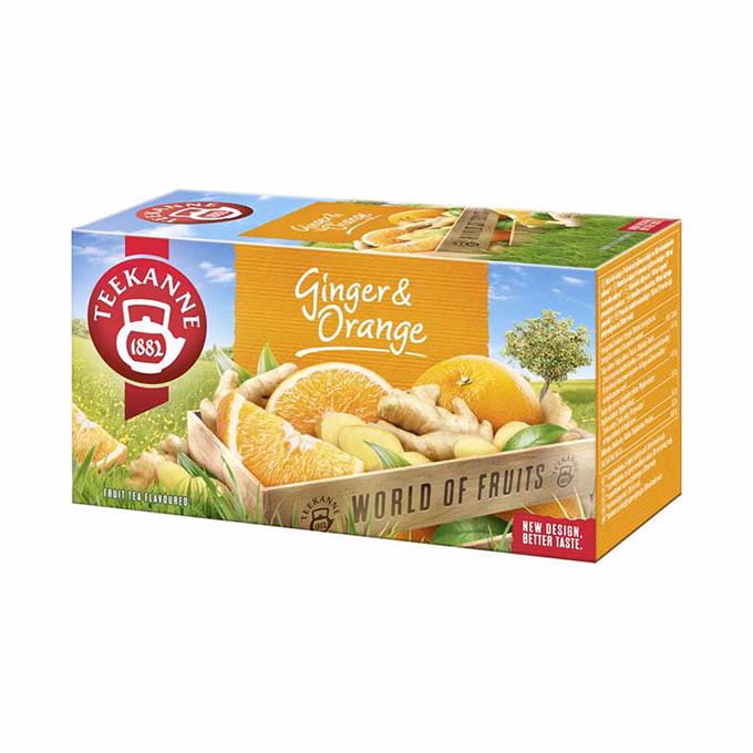 Gyümölcstea TEEKANNE World of Fruit gyömbér-narancs 12 filter/doboz