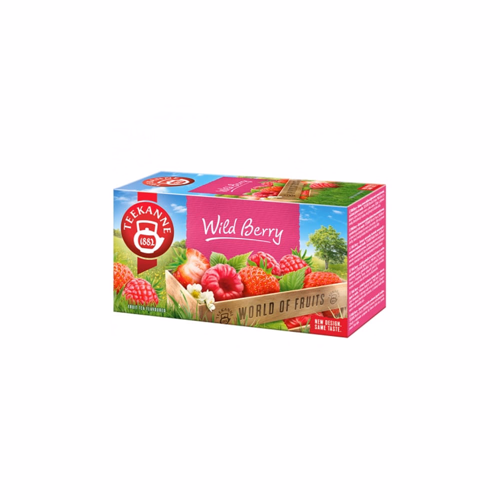 Gyümölcstea TEEKANNE World of Fruits eper és málna 20 filter/doboz