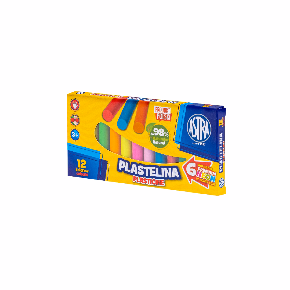 Gyurma ASTRA 12 színű 6 intenzív + 6 neon szín