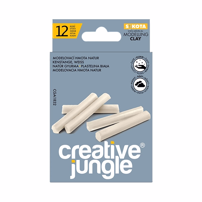 Gyurma CREATIVE JUNGLE grey natúr 200 g 12 darabos