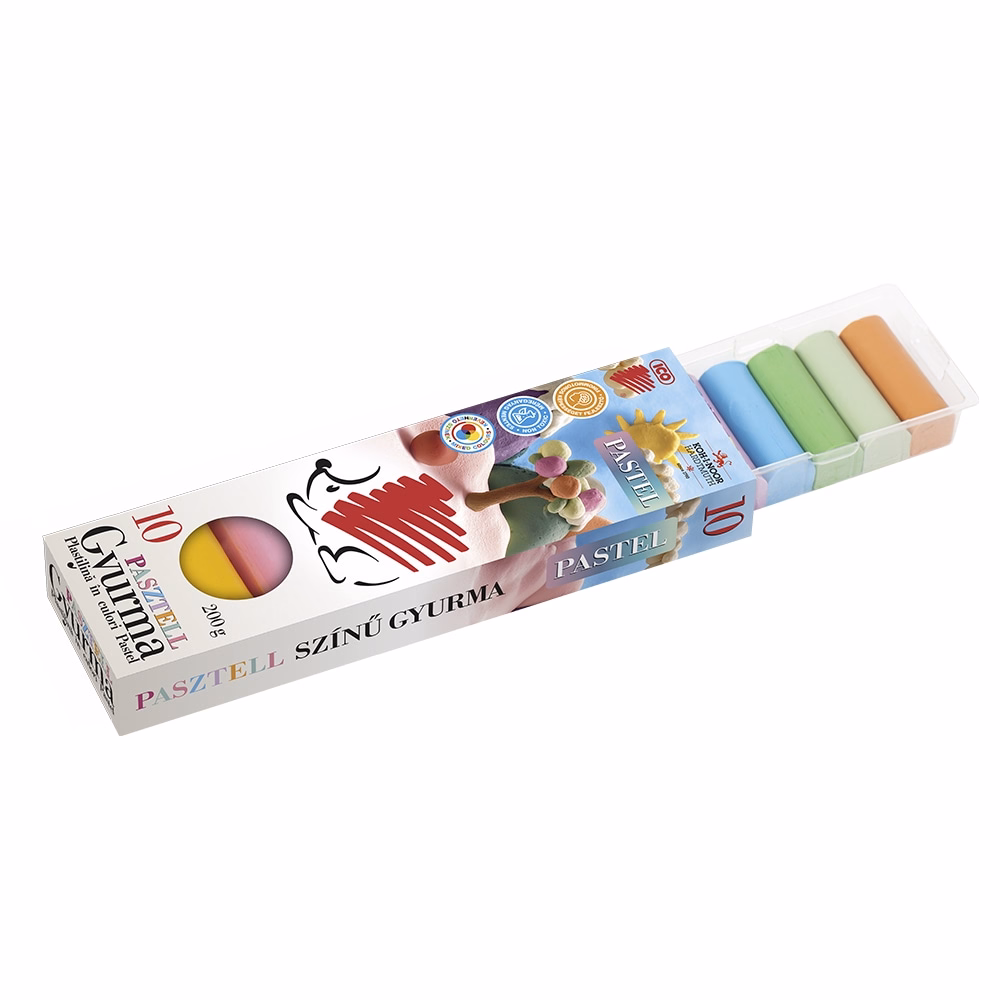 Gyurma ICO Süni pasztell színes 10 színű 200 g