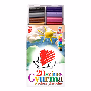 Gyurma ICO Süni színes 400 g 20 darabos