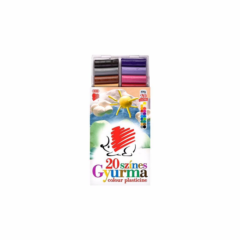 Gyurma ICO Süni színes 400 g 20 darabos