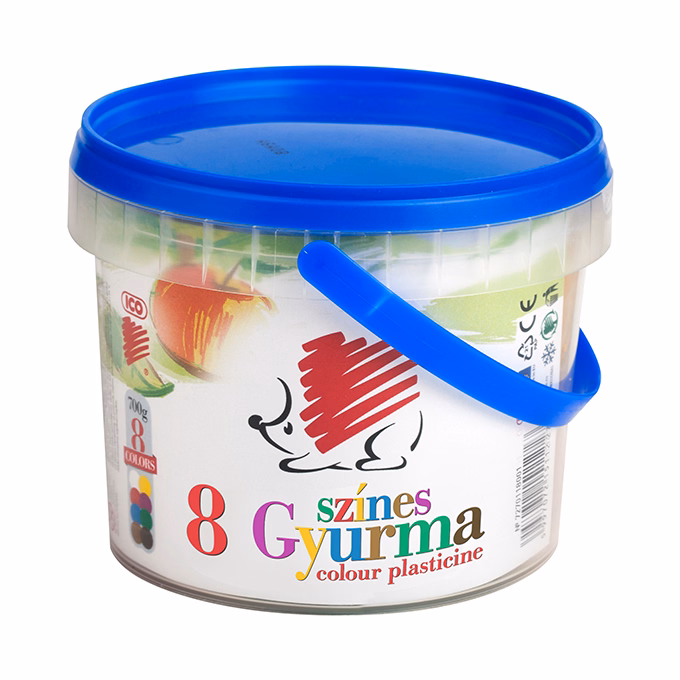 Gyurma ICO Süni színes 8 színű vödörben 700 g