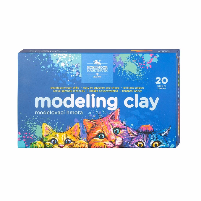 Gyurma KOH-I-NOOR Cats színes 400 g 20 színű