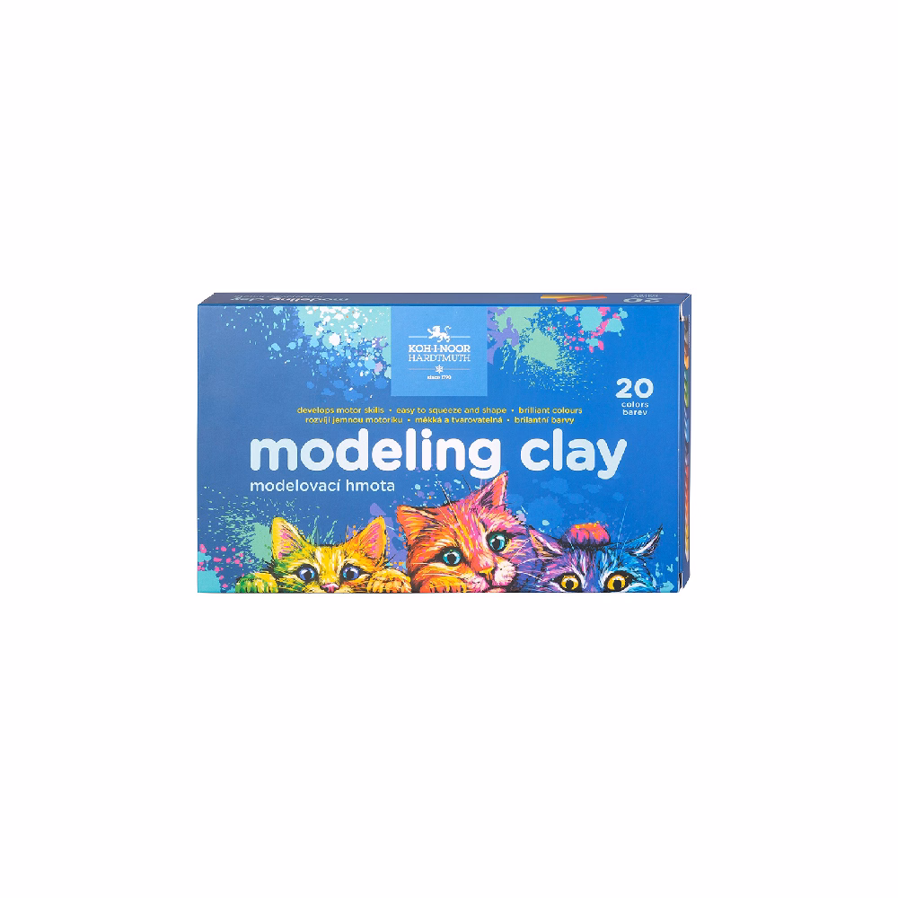 Gyurma KOH-I-NOOR Cats színes 400 g 20 színű