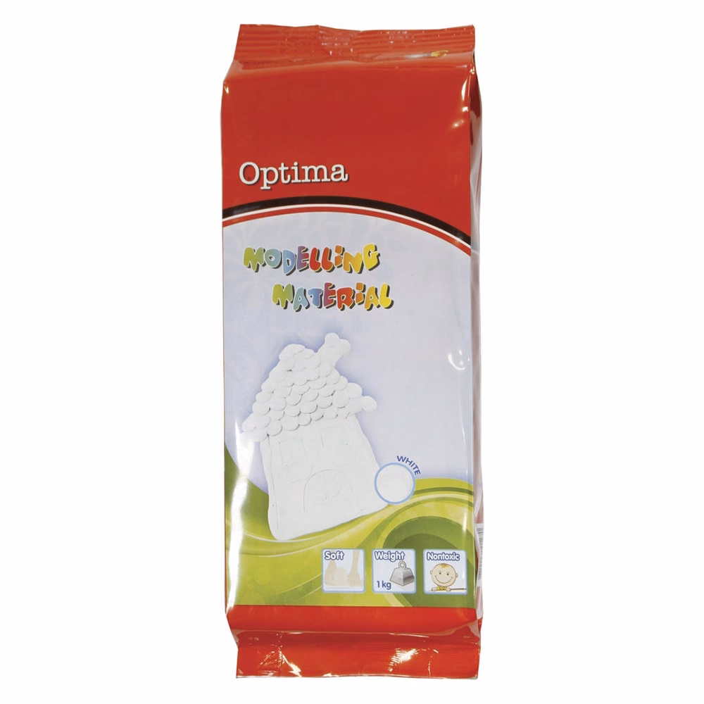 Gyurma OPTIMA modellező gyurma fehér 1 kg