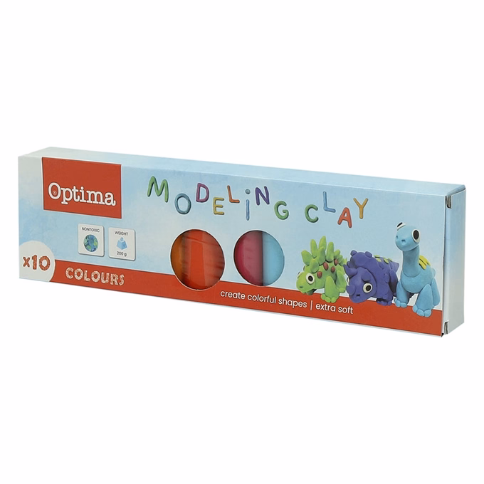 Gyurma OPTIMA színes 200 g 10 darabos
