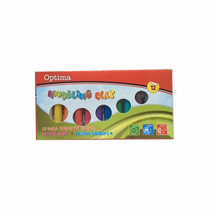 Gyurma OPTIMA színes 200 g 12 darabos