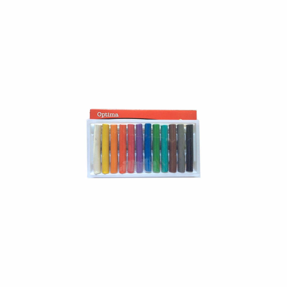 Gyurma OPTIMA színes 200 g 12 darabos