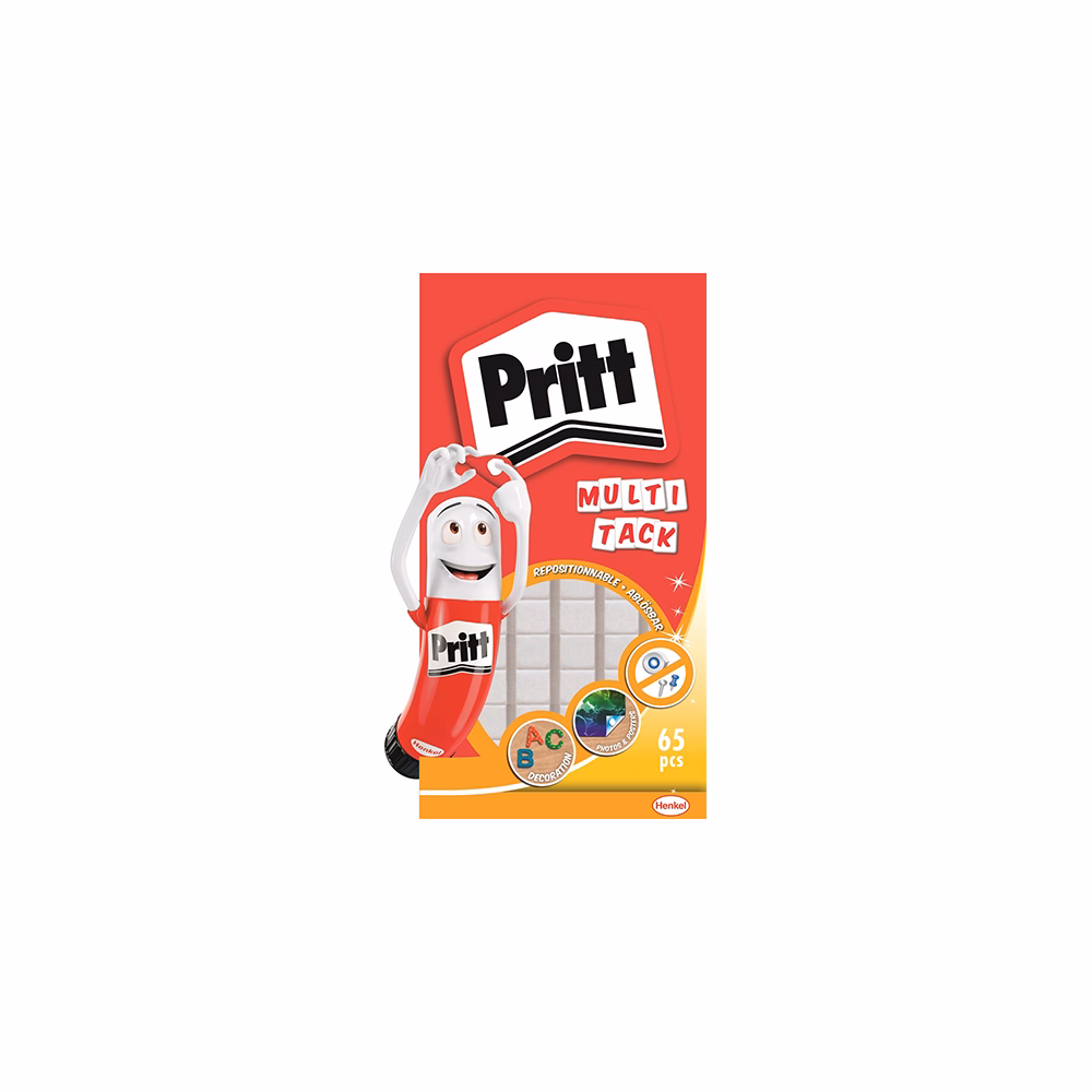 Gyurmaragasztó HENKEL Pritt Multi Tack fehér 65 kocka/csomag