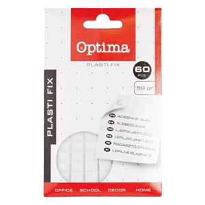 Gyurmaragasztó OPTIMA 50 g fehér 60 kocka/csomag