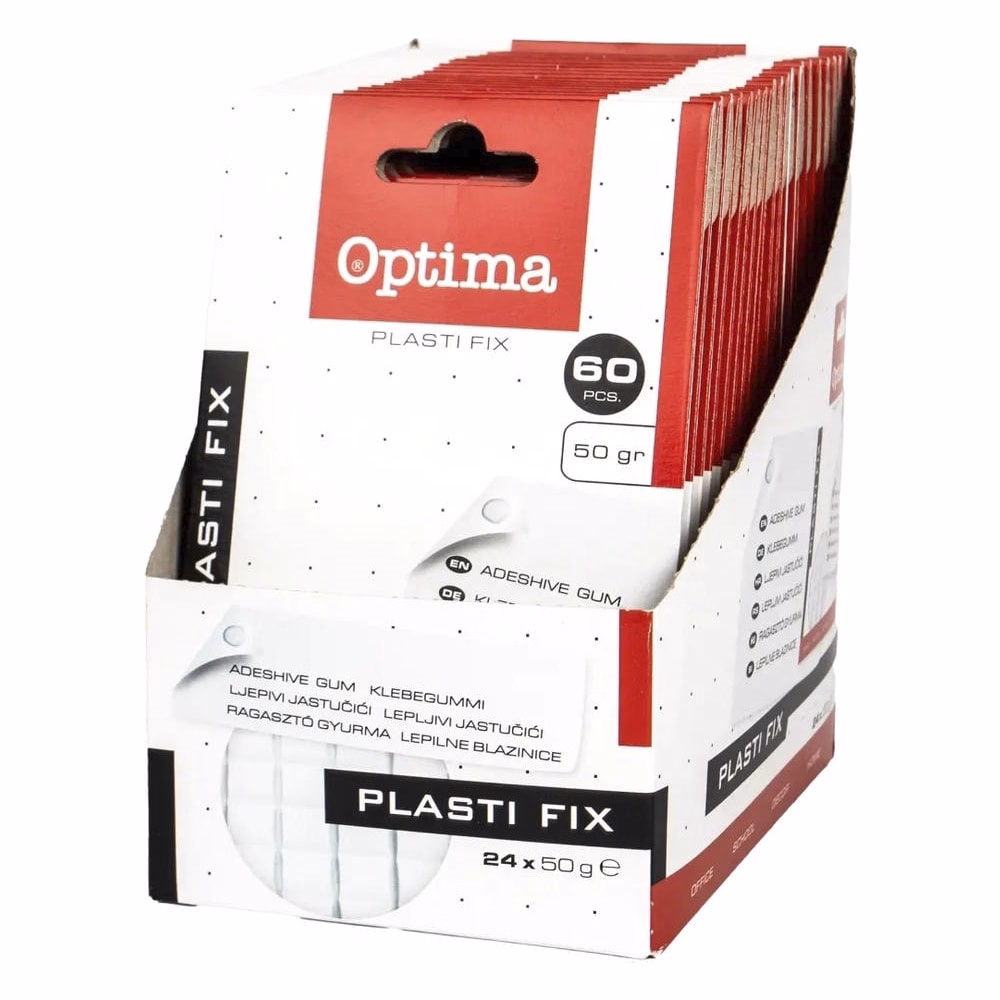 Gyurmaragasztó OPTIMA 50 g fehér 60 kocka/csomag