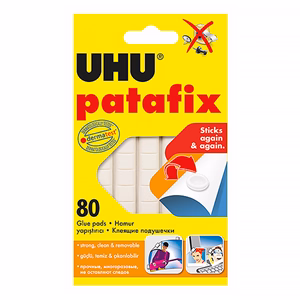 Gyurmaragasztó UHU Patafix fehér 80 kocka/csomag