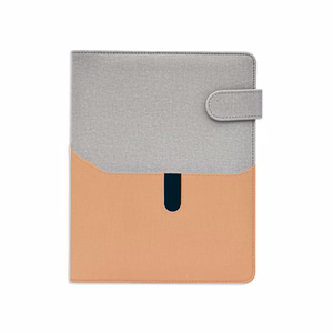 Gyűrűs kalendárium SATURNUS L229 sárga lapos szürke-lazac műbőr 2026.